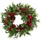 Northlight Crabapple and Berries Boxwood and Pine Artificial Christmas Wreath - 26" - Unlit